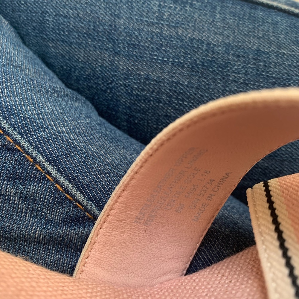 Tory Burch Frieda Pink/Tan Espadrille Wedge Sandal - Picture 9 of 9